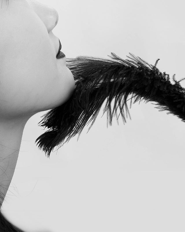 Feather lingerie set accessorie tease