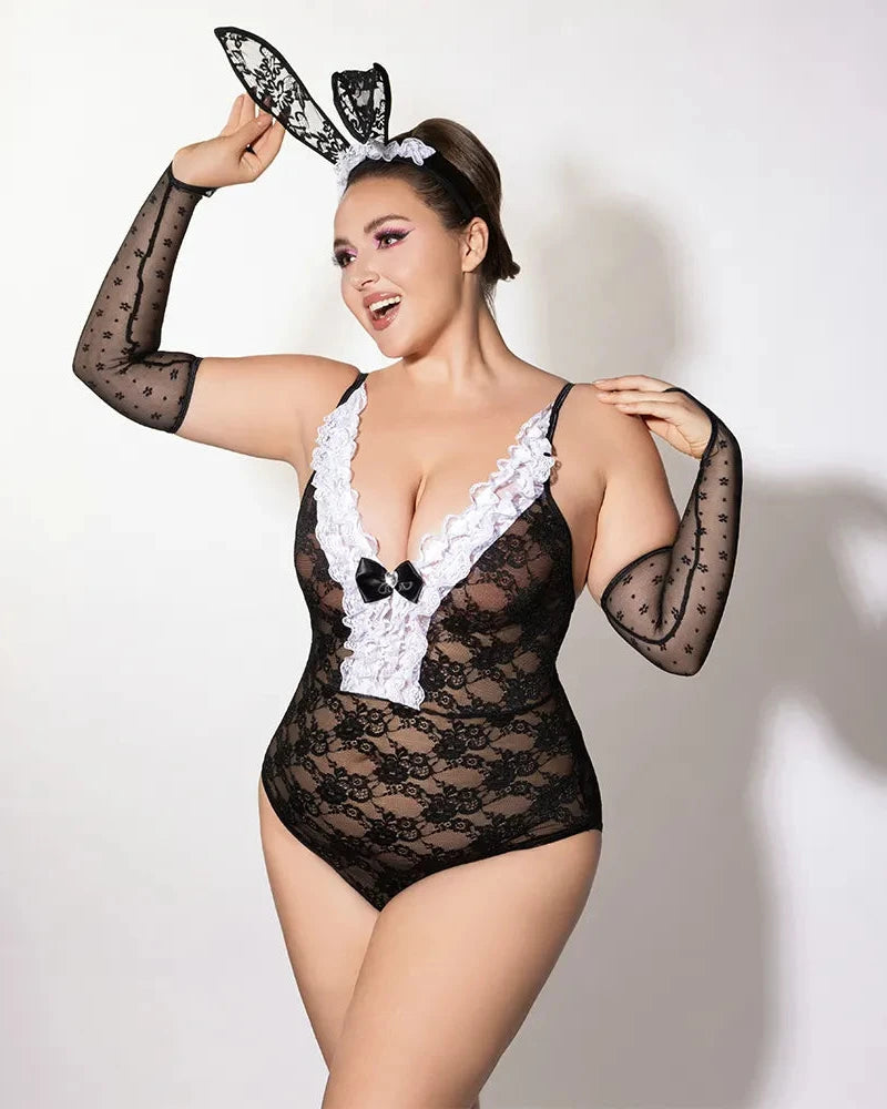 Lace Bunny Costume Playboy Cosplay Lingerie