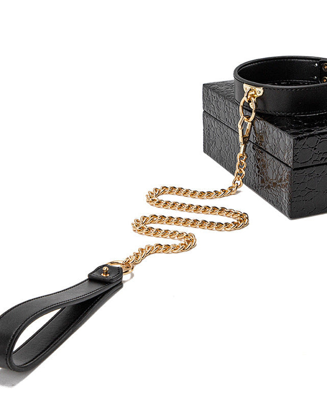 Gift-ready BDSM-inspired accessory set in presentation case from The Blackmarket