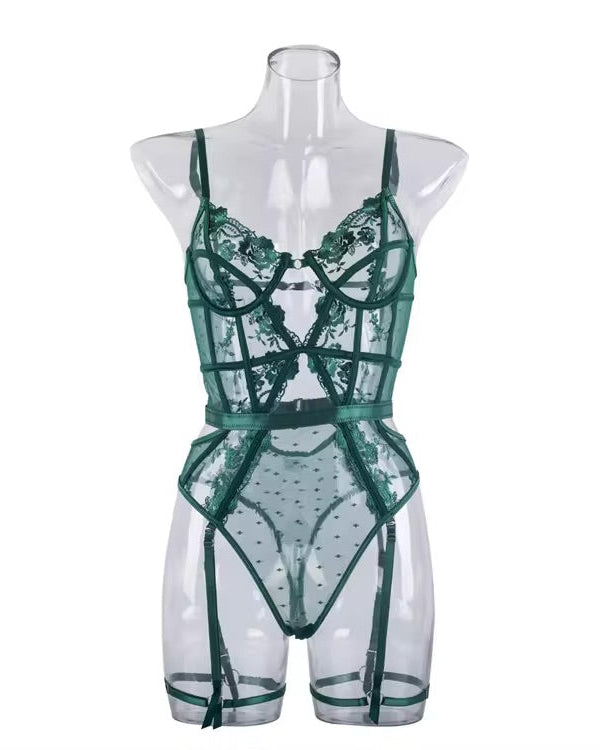 And Just Like That... Green Bodysuit - The Blackmarket Lingerie