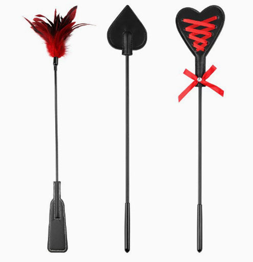 three piece soft bdsm crop set