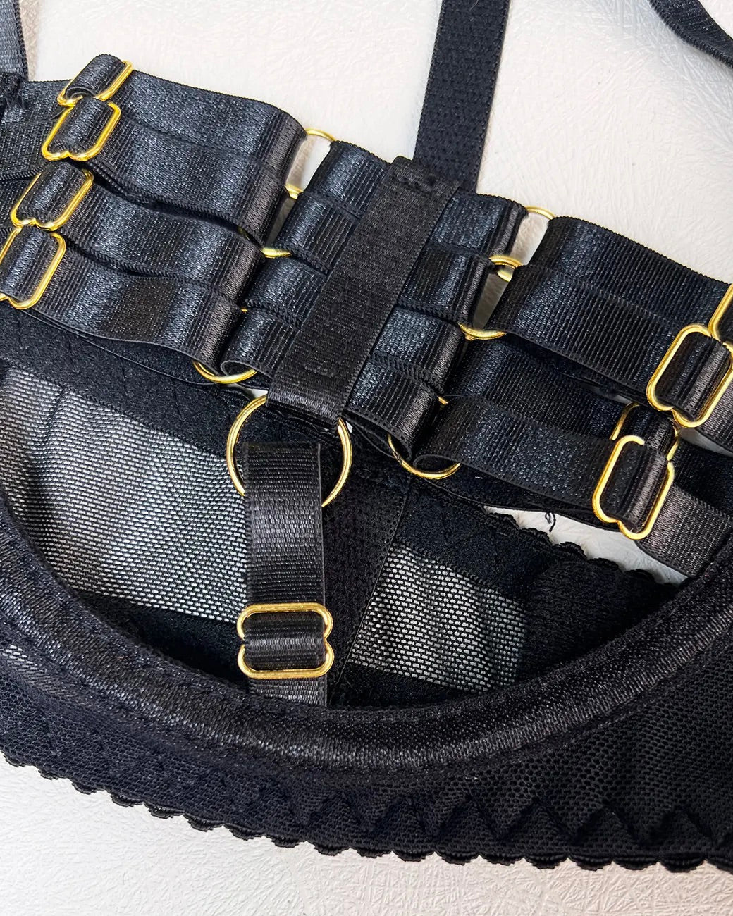 Bra detail of Intoxicated Black Lingerie Set