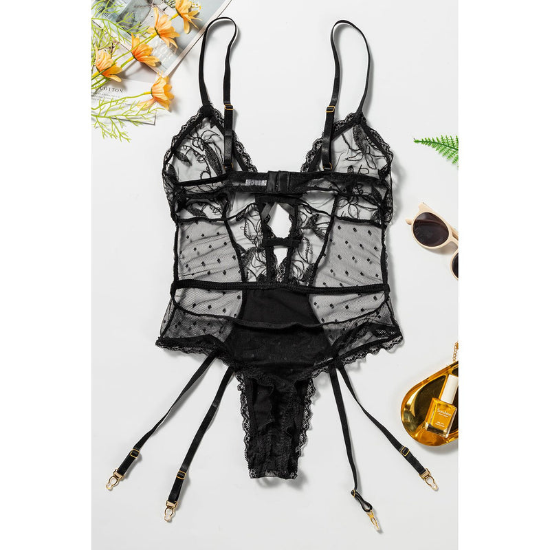 A Moment in Time - Lace Bodysuit - The Blackmarket Lingerie and Swimwear