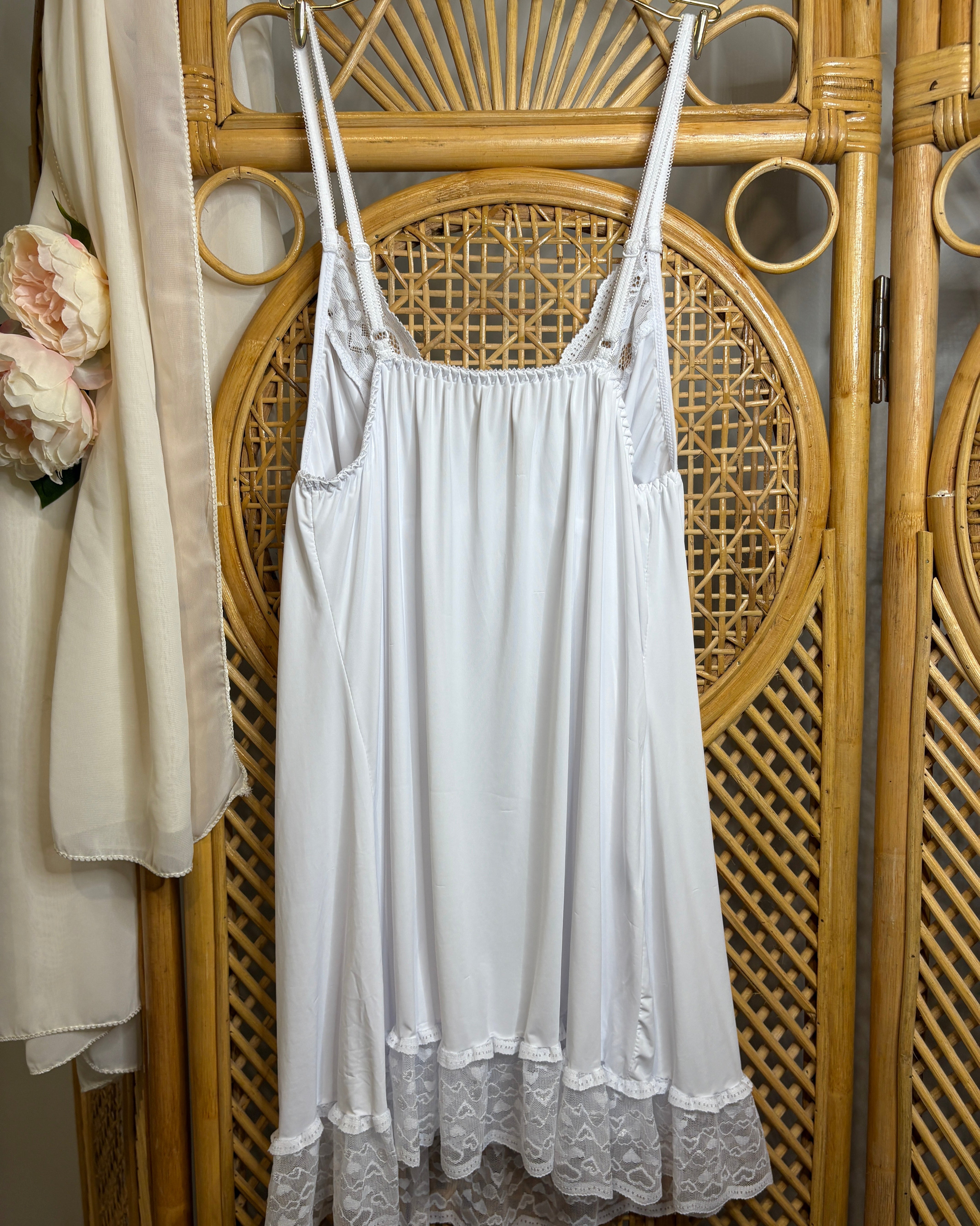 Let Love In Slinky White Nightdress