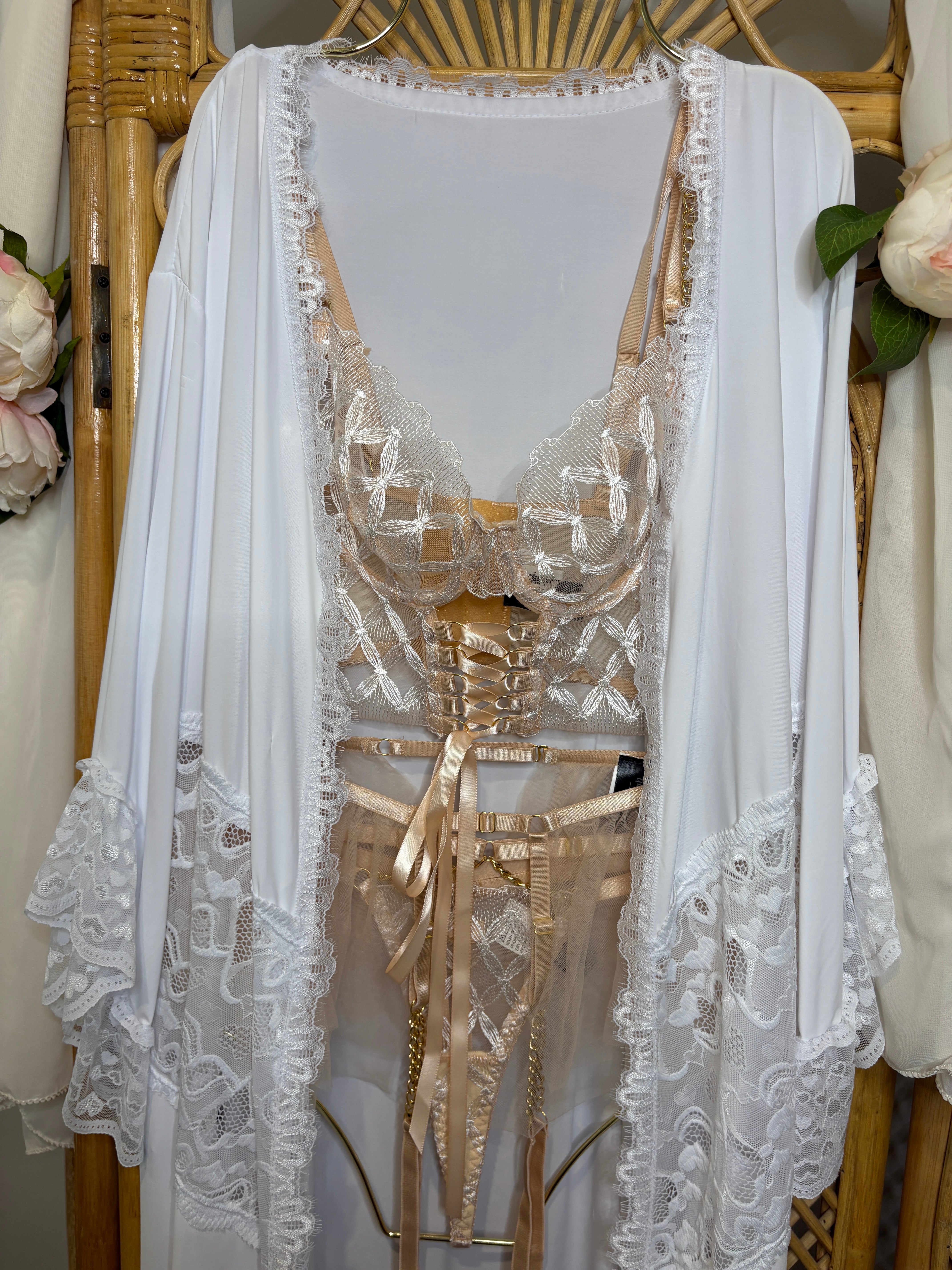 Let Love In Robe over Drunk on Love Lingerie Set for Mothers Day