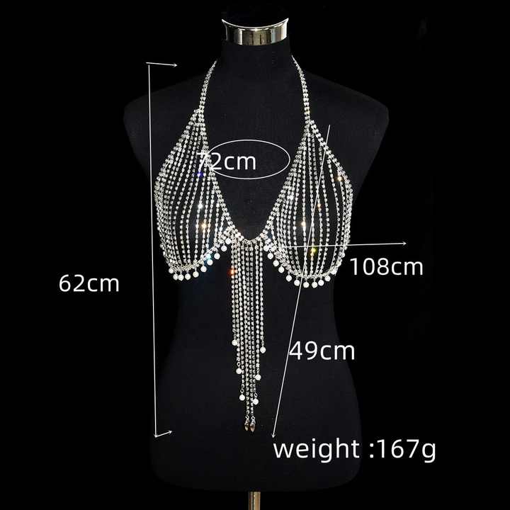 Crystal Rhinestone Dance Sparkling Bra from the Blackmarket Lingerie