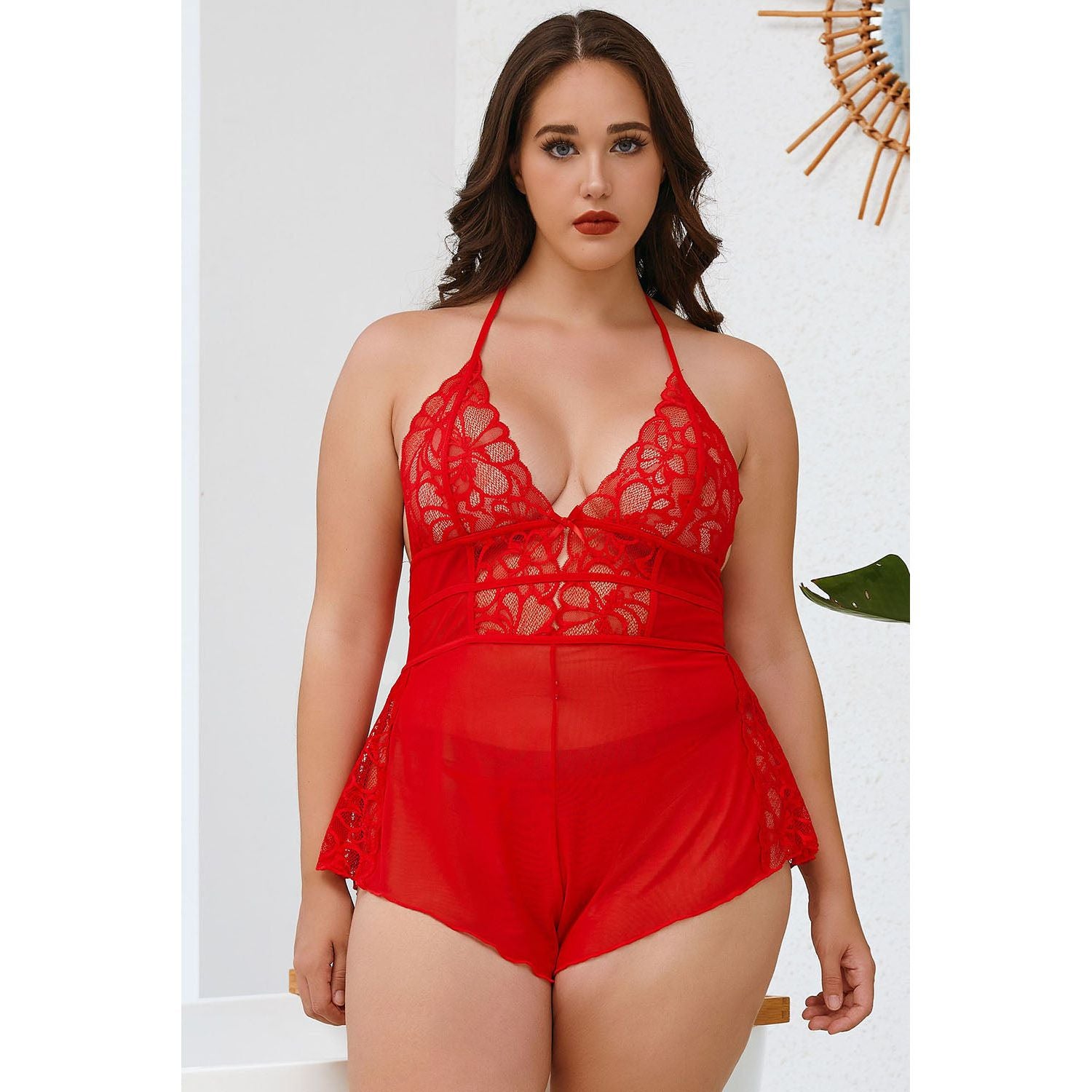My Queendom - Curvy Sheer Jumpsuit - The Blackmarket Lingerie and Swimwear