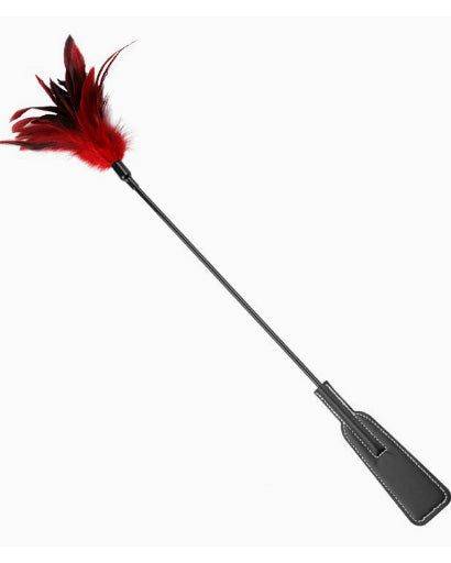 Soft Threat - Dual crop feather Tickler and Paddle from The Blackmarket Lingerie
