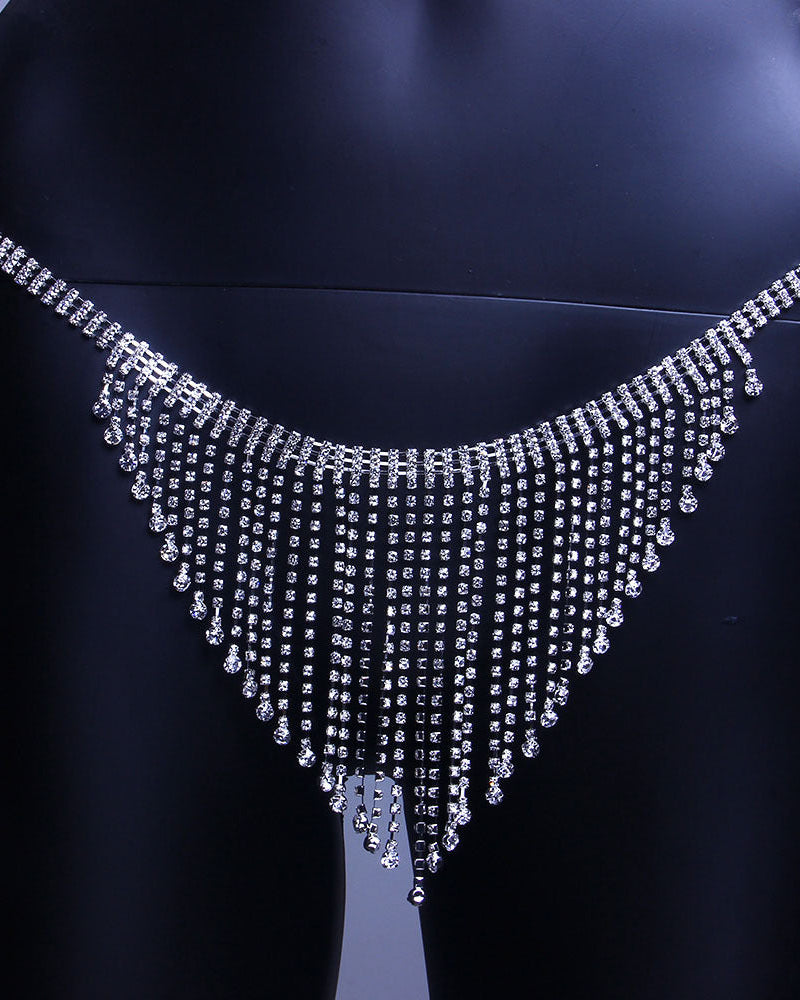 Flawless rhinestone lingerie belt