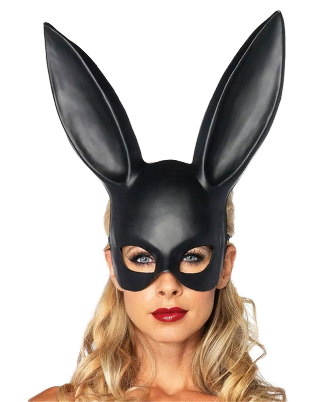 Matt Black bunny half mask  from The Blackmarket