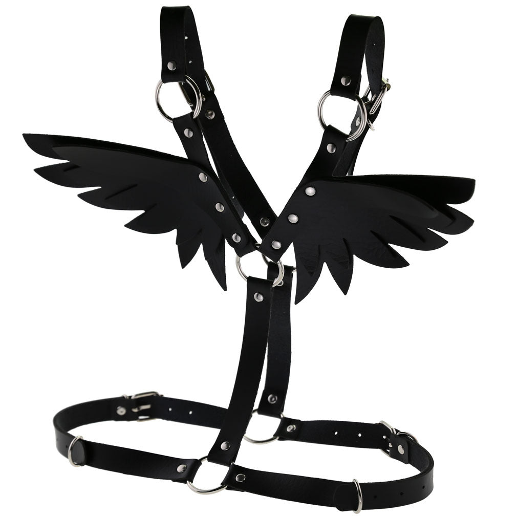 Winged harness top from The Blackmarket Lingerie