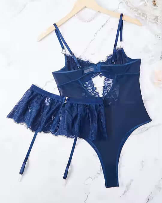 Back of First Impressions Curvy Plus Size Lingerie Bodysuit