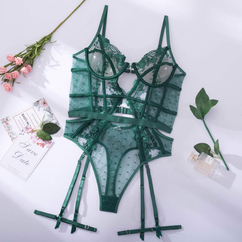 And Just Like That... Green Bodysuit - The Blackmarket Lingerie and Swimwear