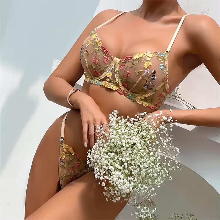 The Birds and the Bees - Lace Bra and G - S, M, L - The Blackmarket Lingerie and Swimwear