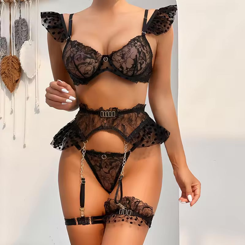 Unforgettable - Bra, G, Garter Belt and Garters S and M - The Blackmarket Lingerie and Swimwear