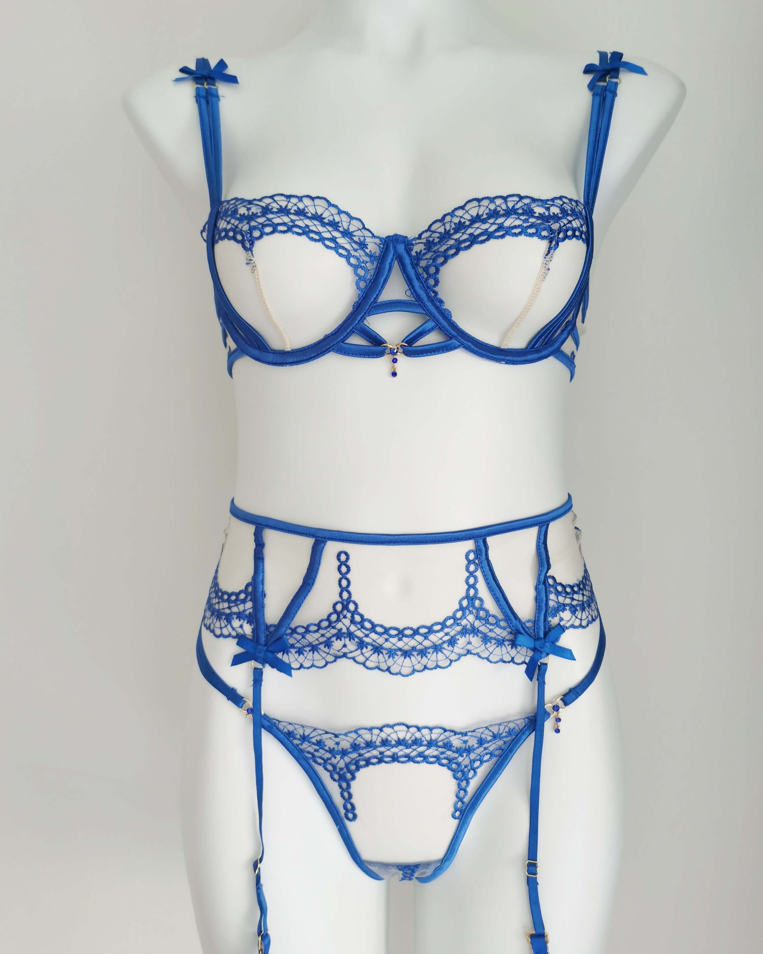 Heaven on Earth Sheer Blue Lace Lingerie