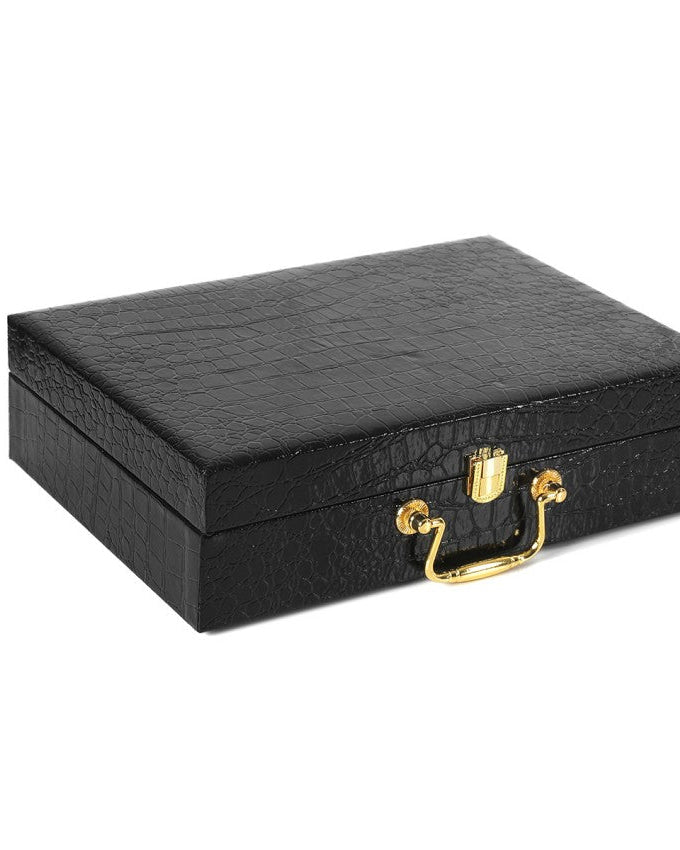 Gift-ready BDSM-inspired accessory set in presentation case from The Blackmarket