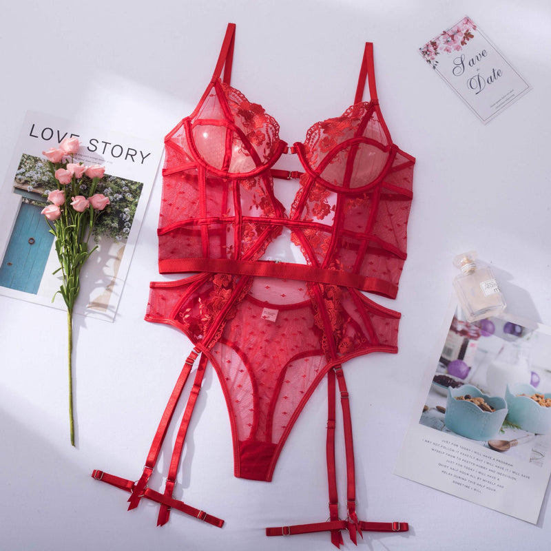 And Just Like That... Red Bodysuit - The Blackmarket Lingerie and Swimwear