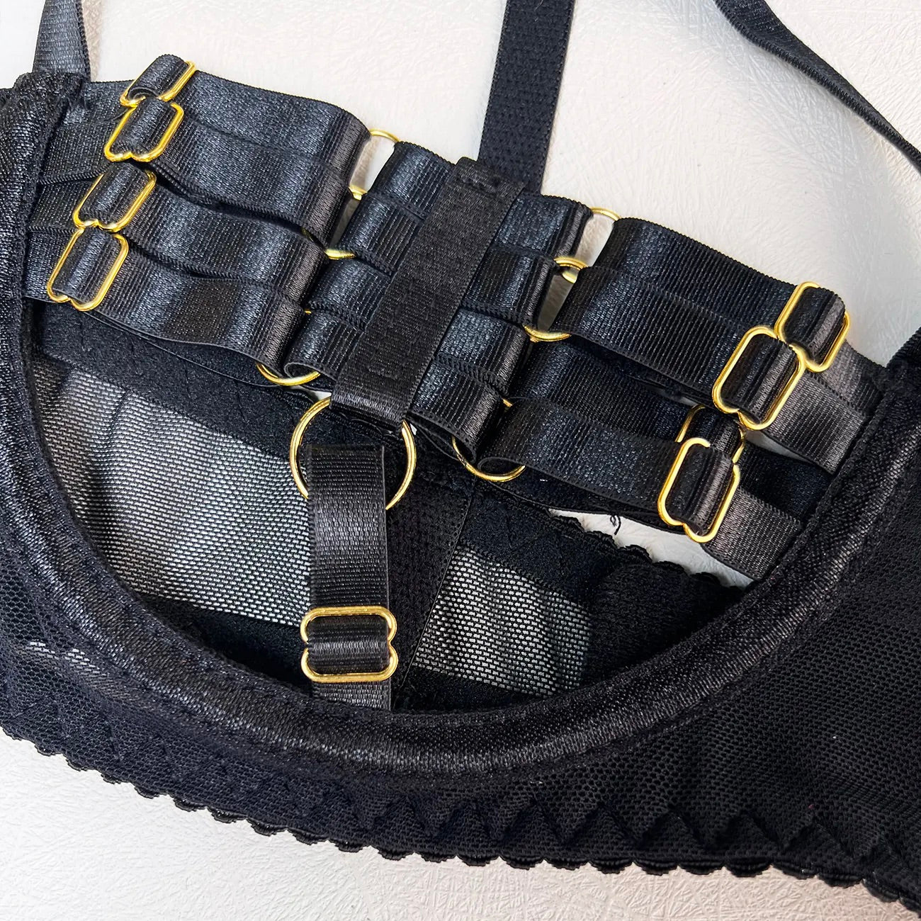 Bra detail of Intoxicated Black Lingerie Set