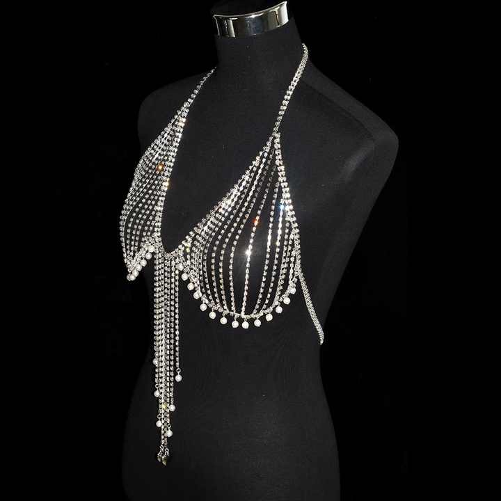 Crystal Bling Bra Rhinestone from The Blackmarket Lingerie