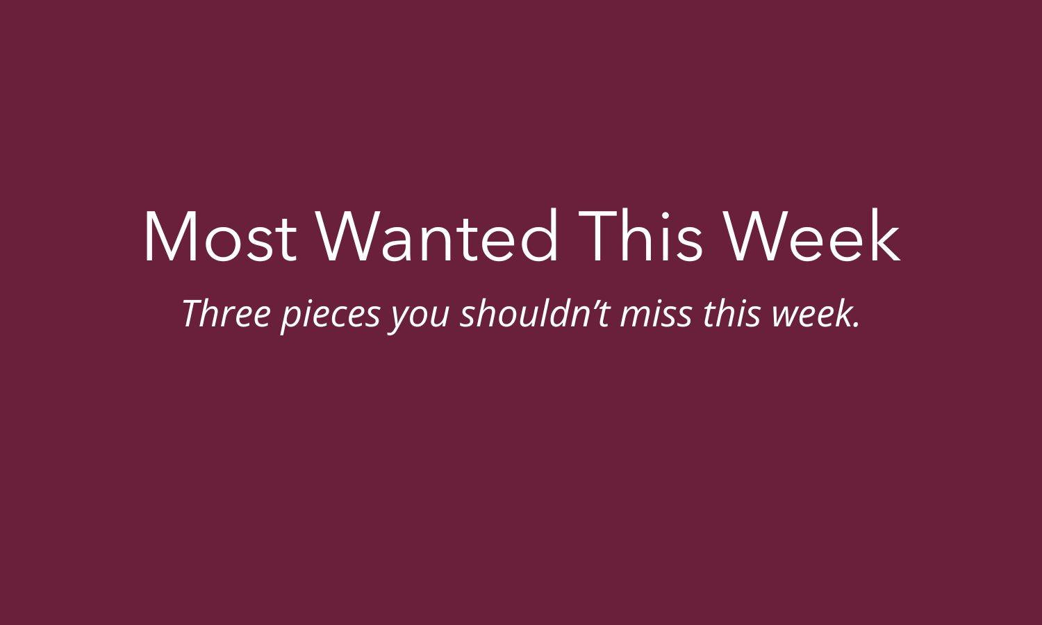 Banner for the Weekly Three 