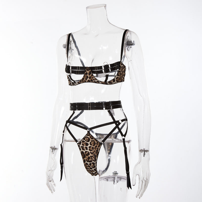Wild Card - bra, G and garter belt - The Blackmarket Lingerie and Swimwear