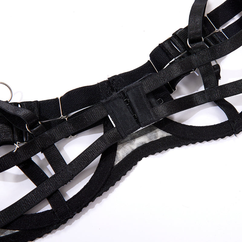 Wild Card - bra, G and garter belt - The Blackmarket Lingerie and Swimwear