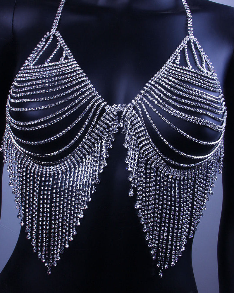 Flawless - Two Piece Rhinestone Set - Best selling lingerie set Australia