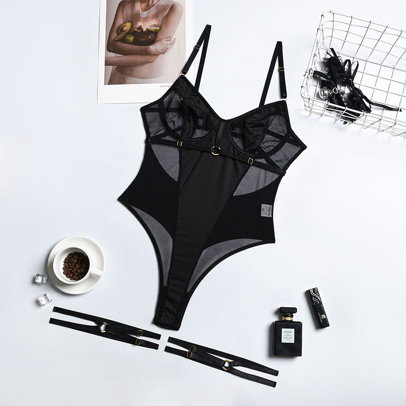 Night Owl - Bodysuit - Black - The Blackmarket Lingerie and Swimwear