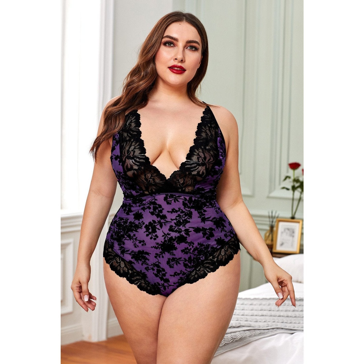 Elegant Violet Bodysuit